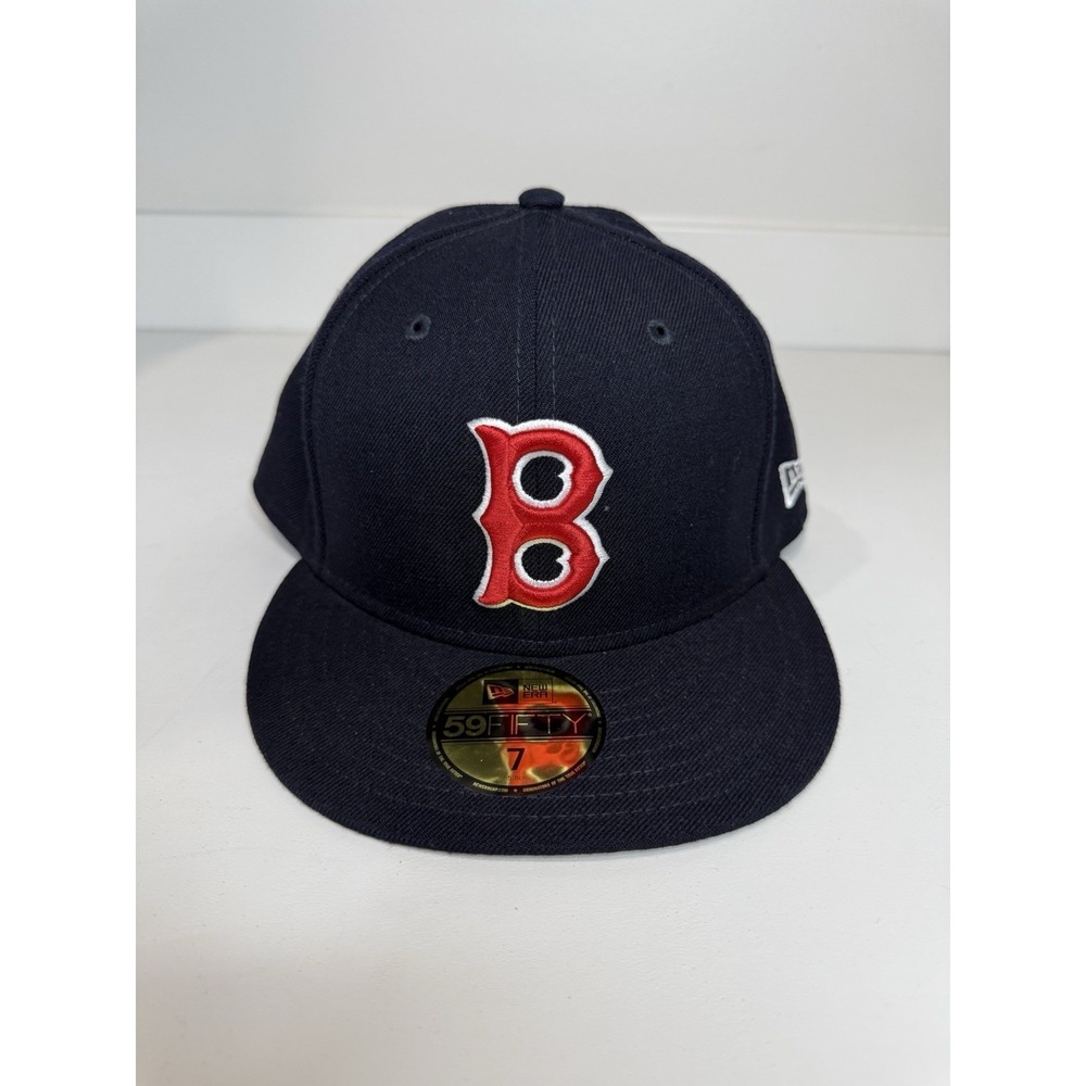 Boston Red Sox MLB New Era 59Fifty‎ Fitted Hat 7 Blue *measuring In Description